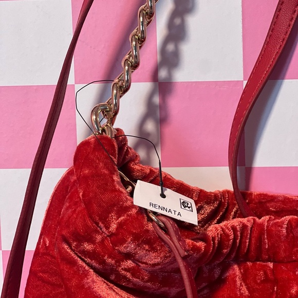 Elegant Red Velvet Women's Bag - Picture 2 of 5